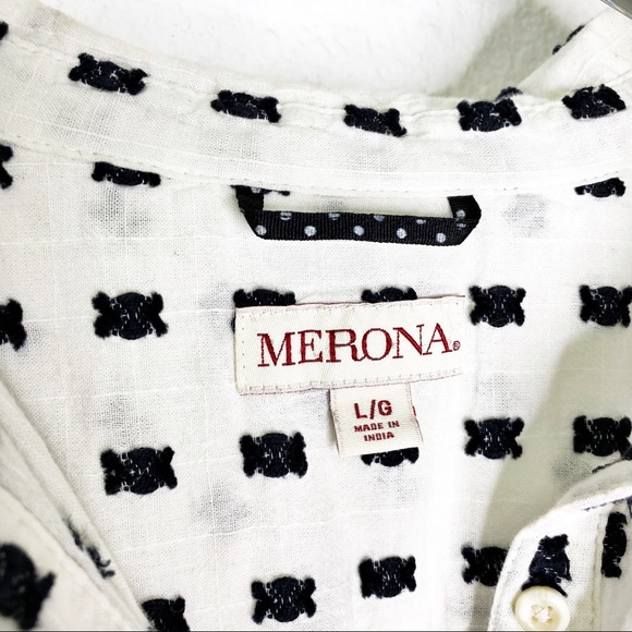 Merona Embroidered Long Sleeve Button Up - Picture 5 of 6